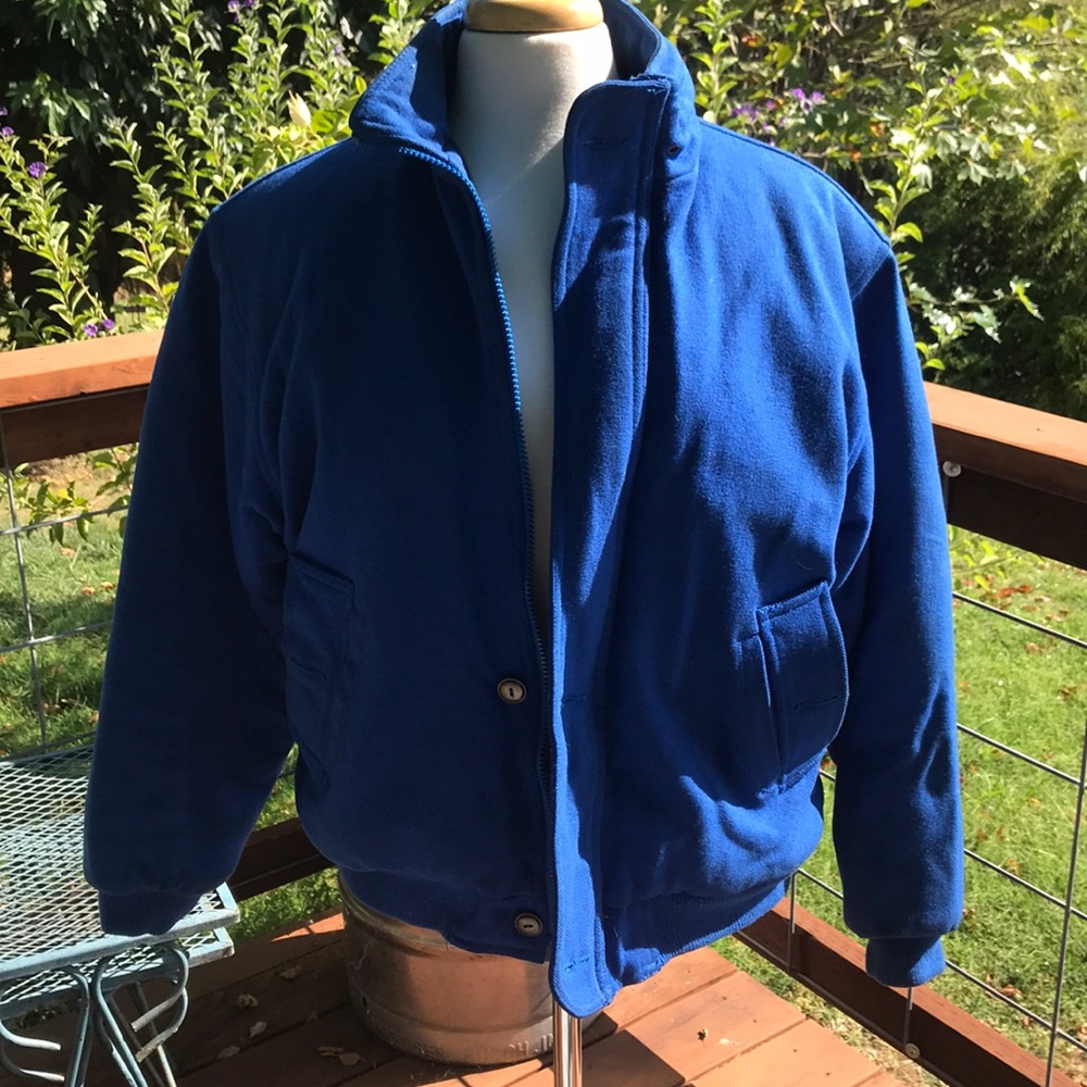 Vintage 80s Jordache blue wool puff jacket XL/20